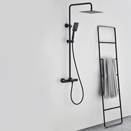 TAKDUSCHSET BATHLIFE FLOD MATTSVART