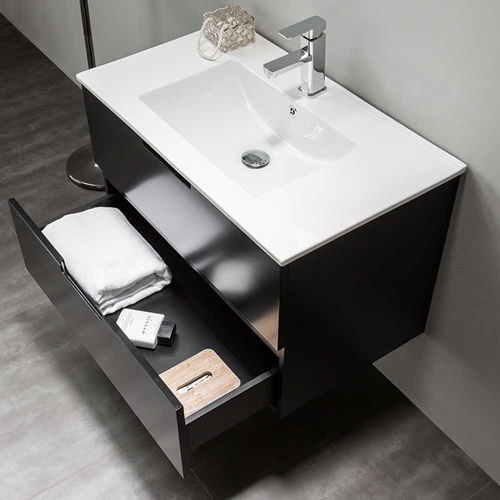 MÖBELPAKET  BATHLIFE GLÄDJE 800 MED SPEGEL SVART