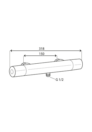Duschblandare Hafa Pure 38  150Cc Krom