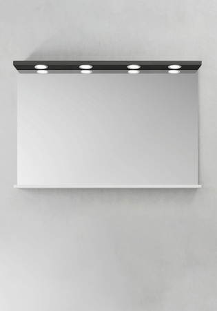 Spegel Hafa Store Ledspots Antracit 1200 Mm