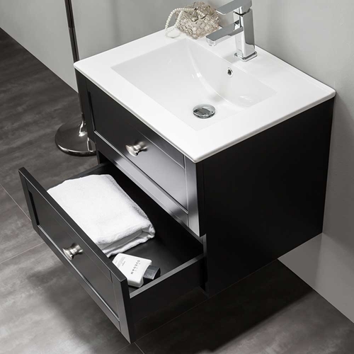 BADRUMSSKÅP BATHLIFE SALIG 600 MM SVART