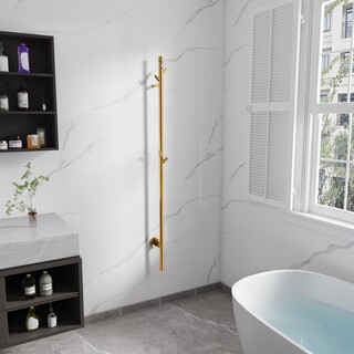 Handdukstork Bathlife Fas Guld 1 Arm Med Timer