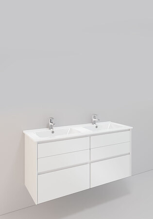 Badrumsskåp Noro Lc 117 Tvsk 1200D Vit H600, 6 Lå. Lågt Pors.