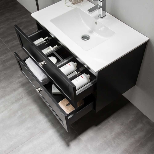 BADRUMSSKÅP BATHLIFE SALIG 800 MM SVART