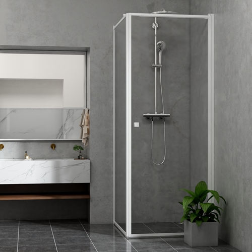 DUSCHHÖRN BATHLIFE PROFIL RAK VÄGG + RAK DÖRR 100X100 CM
