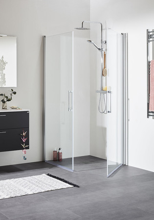 Duschhörn Noro Fix Trend C 80X90 Klarglas