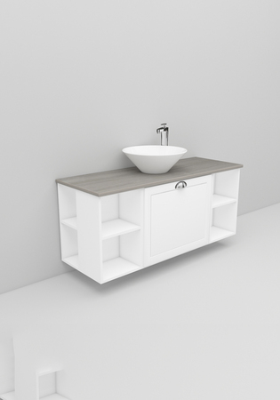 Noro Flexline Tvättställsskåp 211.3 1200 Mm Vit Matt Fasad Ram